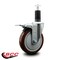 Service Caster 5'' Maroon Poly Swivel 1-1/4'' Expanding Stem Caster Total Lock Brake SCC-EXTTL20S514-PPUB-MRN-114 - alternate 4